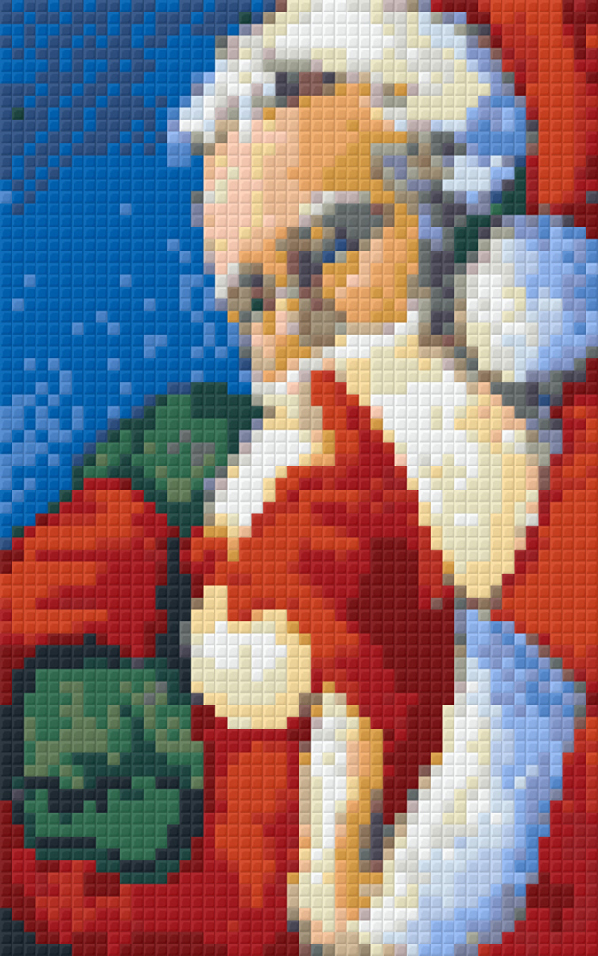 Santa Two [2] Baseplate PixelHobby Mini-mosaic Art Kit image 0